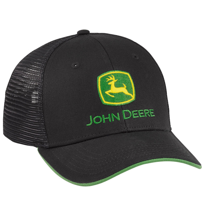 John Deere Black Chino/Mesh Back Cap