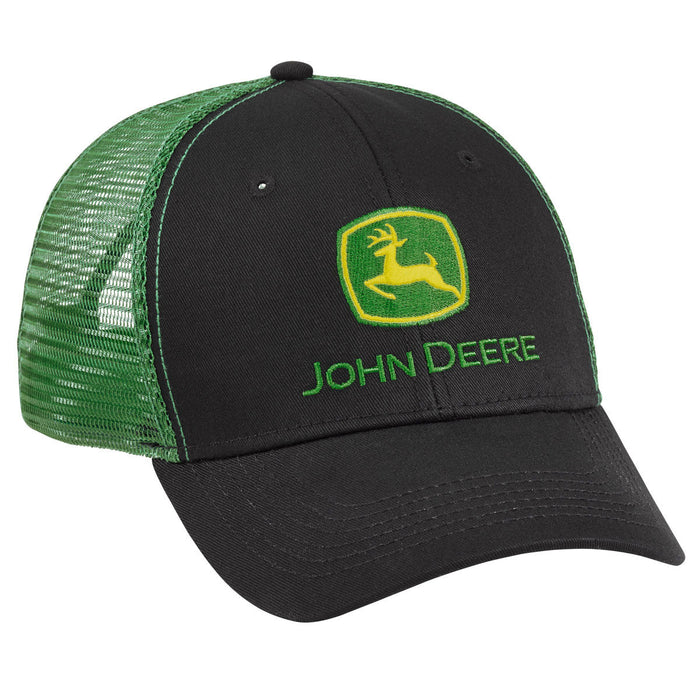 John Deere Black Green Mesh Back Cap