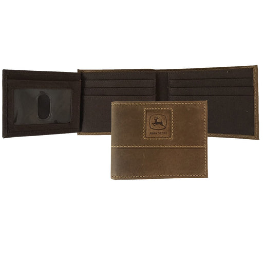 John Deere CrazyHorse Embossed Tri-Fold Wallet