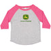 John Deere Girls Youth 3/4 Sleeve Tee Pink