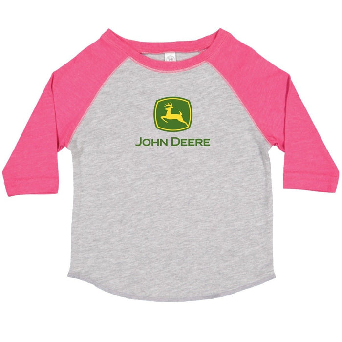 John Deere Girls Toddler 3/4 Sleeve Tee Pink