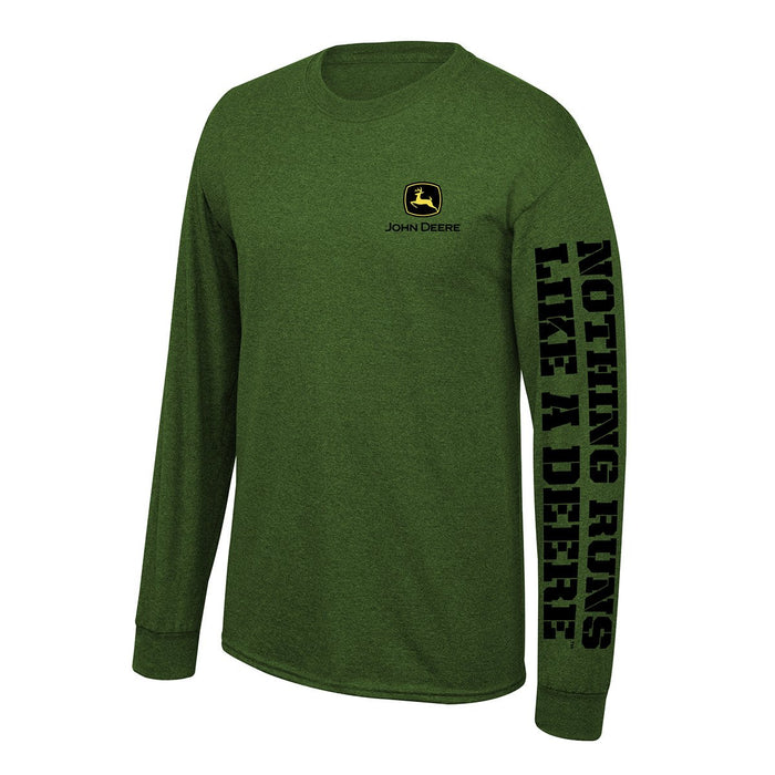 John Deere Mens Green Nothing Runs Like A Deere Long Sleeve