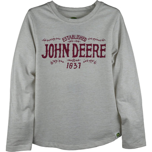 John Deere Girls Branded Long Sleeve Shirts