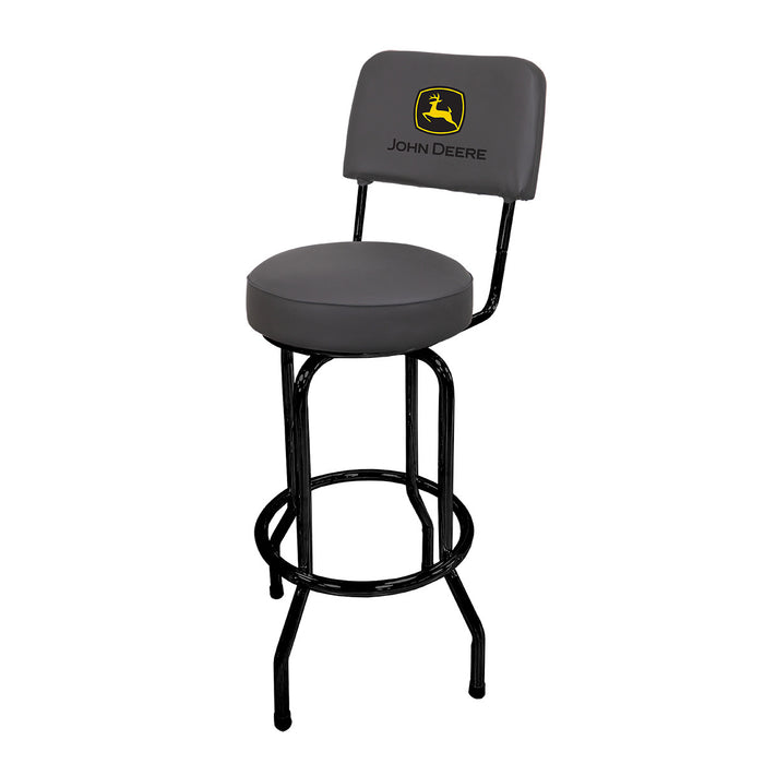 John Deere Swivel Garage Stool With Back