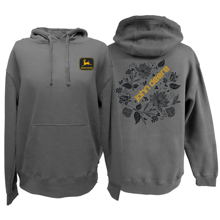 John Deere Ladies Flowers Hoodie