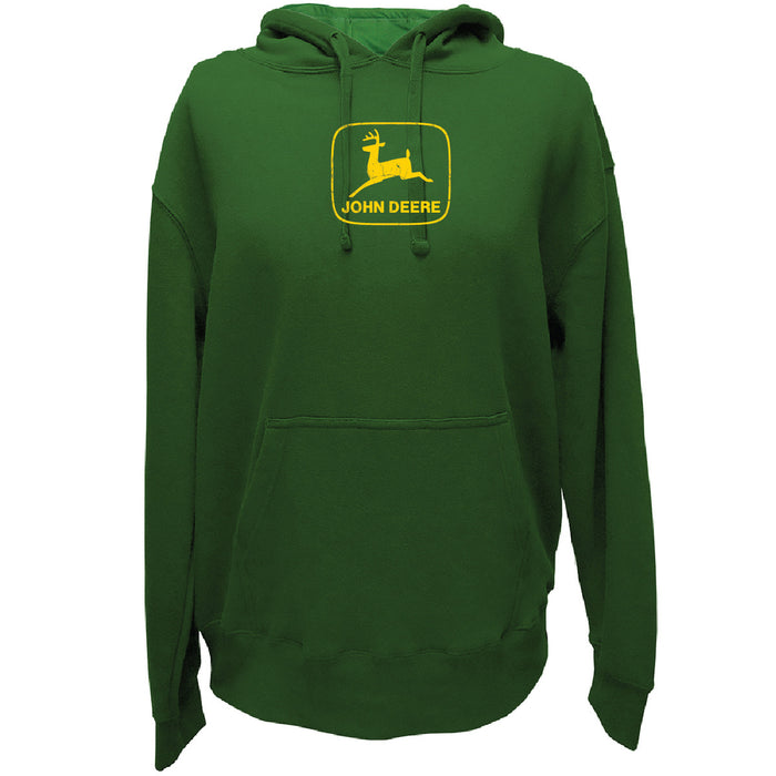 John Deere Ladies Green Vintage Logo Hoodie