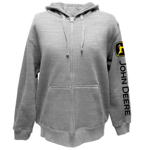 John Deere Men's Oxford Logo Full Zip Hoodie