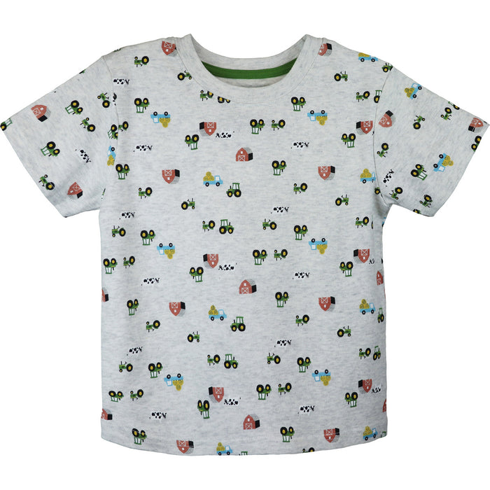 John Deere Boy Toddler Farm Print Tee