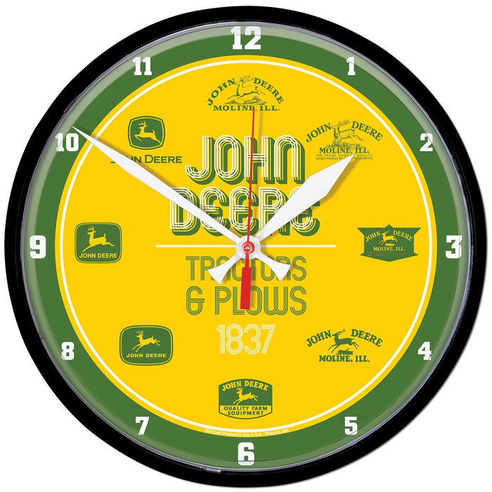 John Deere Green Vintage Logo Clock