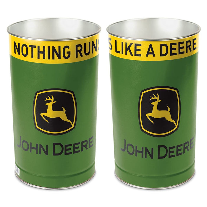 John Deere Green Logo Nothing Runs Like A Deere Wastebasket