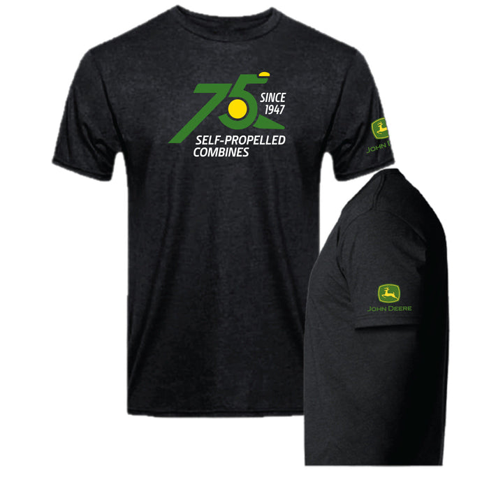 John Deere Mens Black 75th Anniversary Edition Tee