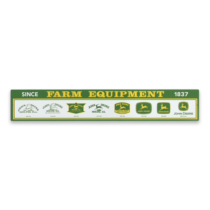 John Deere Logo Evolution Metal Sign