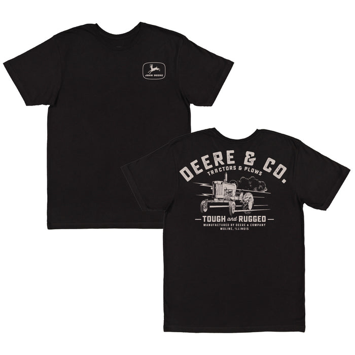 John Deere Mens Black Deere & Co Tee