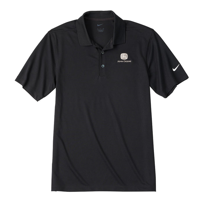 John Deere Mens Nike Black Polo