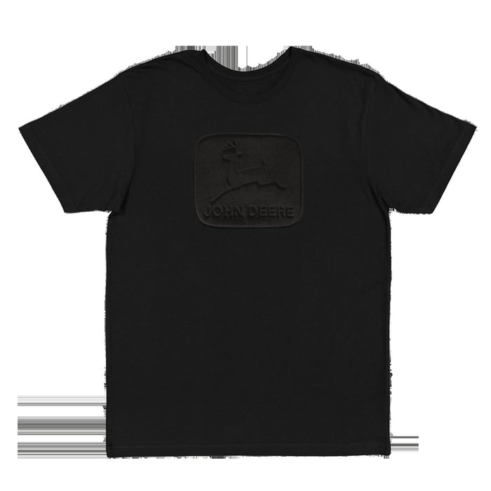 John Deere Mens Black Embossed Vintage Logo Tee