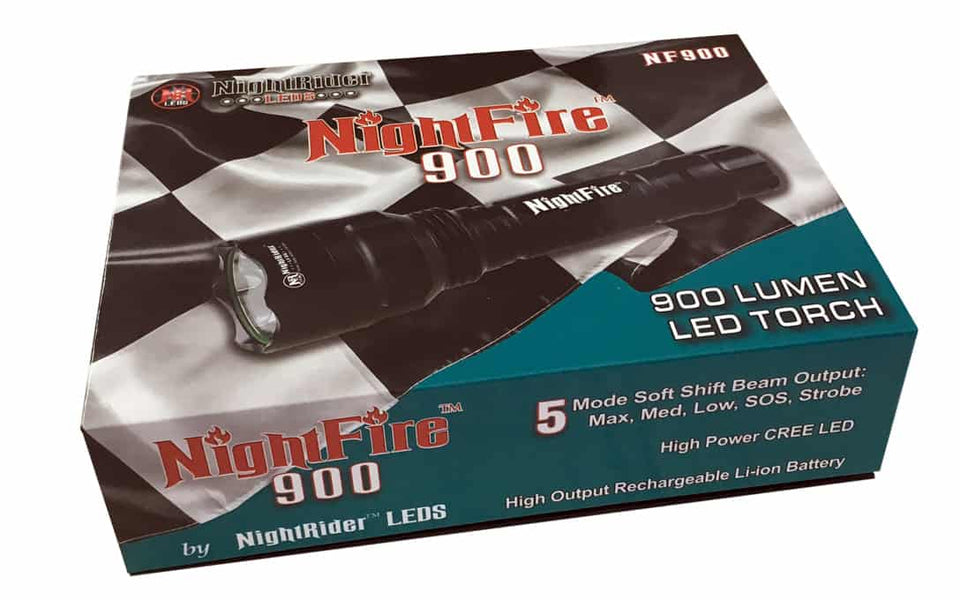 900 lumen rechargeable flashlight Night Rider Night Fire 900 Flashlight — Horizon Ag & Turf