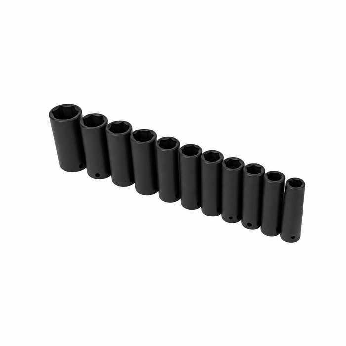 John Deere 1/2 inch Drive 11 Piece Metric Impact Socket Set