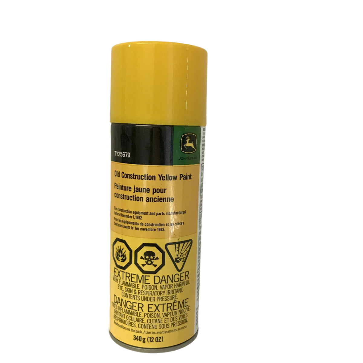 John Deere Yellow Construction Spray Paint - 12oz Can, Fast-Drying TY25627
