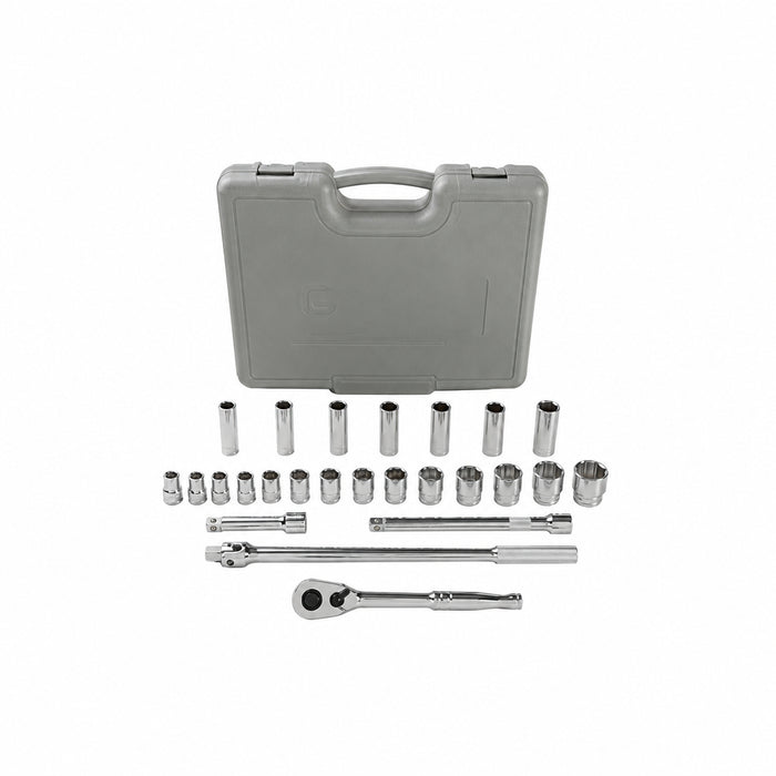 John Deere 25-Piece 1/2 inch Metric Socket Set