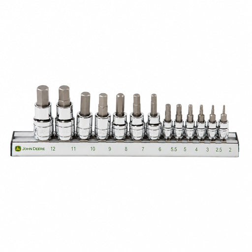 John Deere 13-Piece SAE Hex Bit Sockets