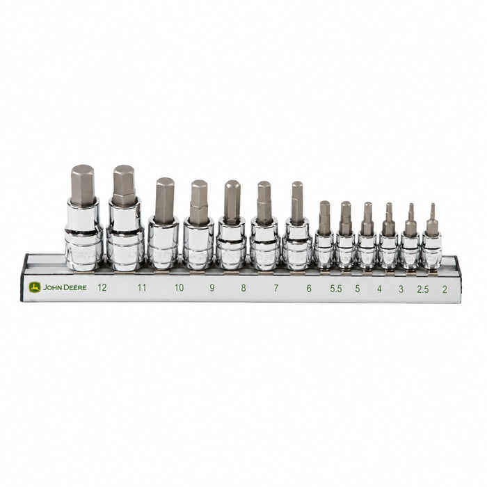 John Deere 13-Piece SAE Hex Bit Sockets