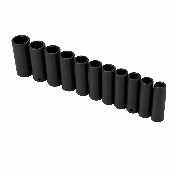 John Deere 8-Piece 3/8 inch Metric Deep Drive Impact Socket Set