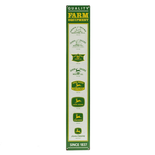 John Deere Embossed Tin Vertical Logos