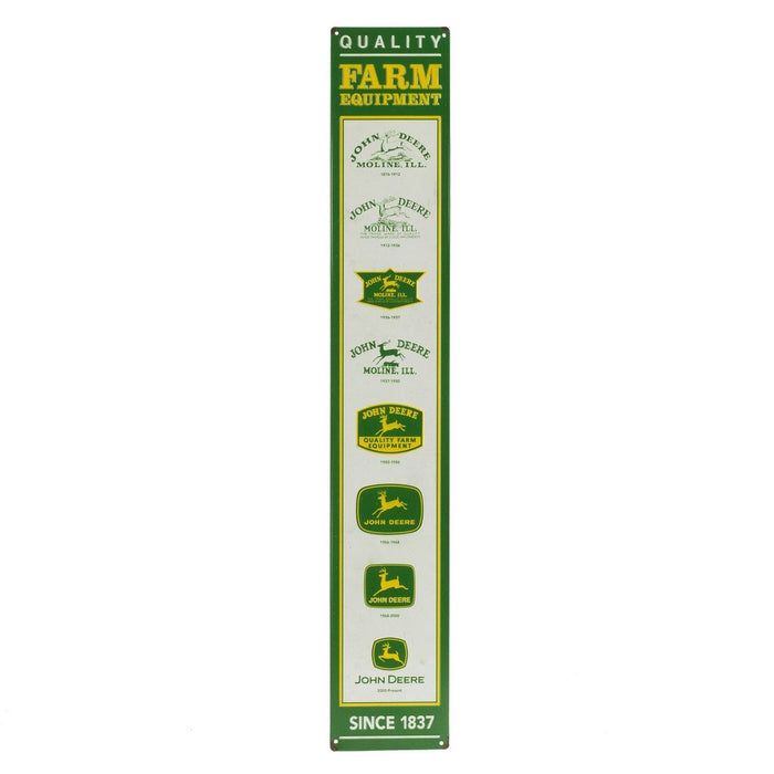 John Deere Embossed Tin Vertical Logos