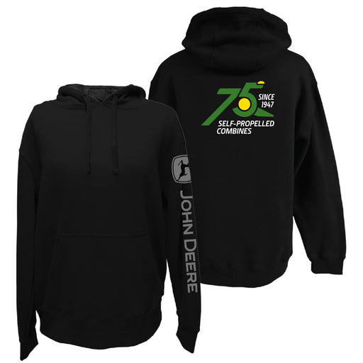 John Deere Mens Black 75th Anniversary Edition Hoodie