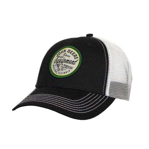 John Deere Mens Black Vintage Sign Cap