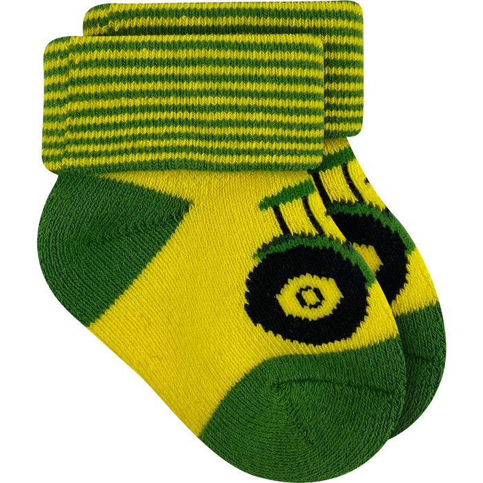 John Deere Boy Infant Bootie Sock Tractor