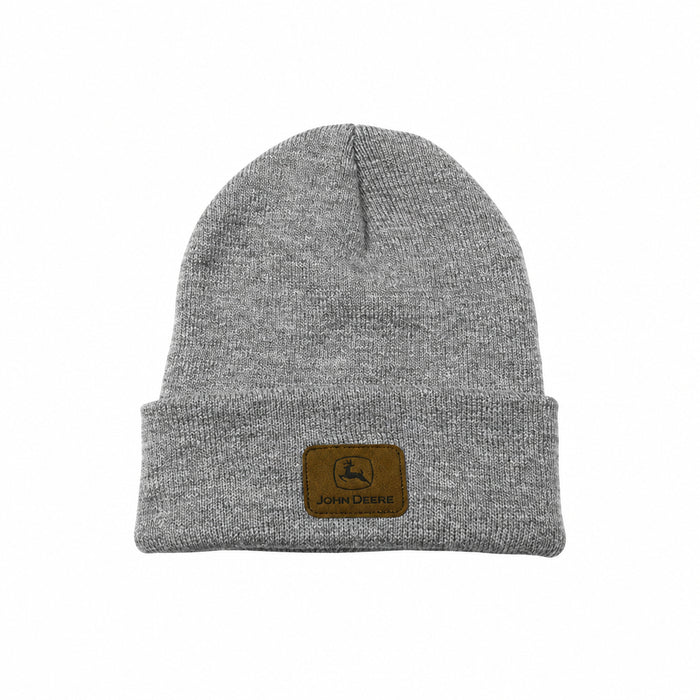 John Deere Knit Beanie with Leather Patch